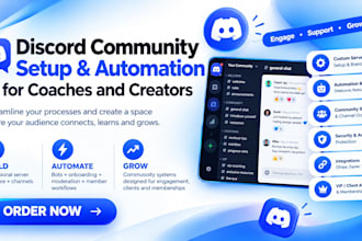 discord community setup and automation for coaches and creators