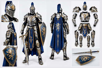 custom cosplay creation wearable game full knight armor 3d cosplay props