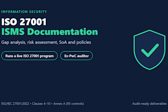 create your iso 27001 isms documentation, risk assessment and policies