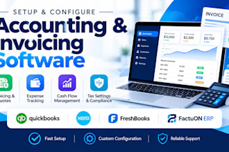 setup accounting invoicing software quickbooks xero freshbooks erp integration