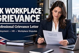 draft a UK employment grievance, workplace dispute and HR complaint letter
