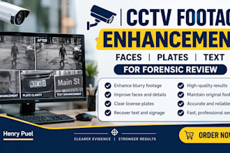do enhance blurry cctv footage, faces, plates and text for forensic review
