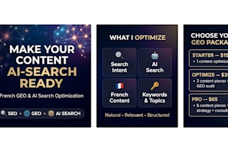 optimize your french content for ai search and GEO