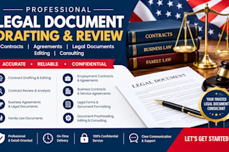 draft, review and edit professional legal documents and contracts