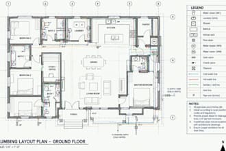 design plumbing drawings, plumbing plans and drainage layout for city permit