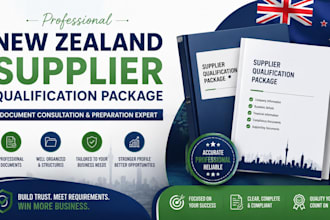 create a professional new zealand supplier qualification package for businesses