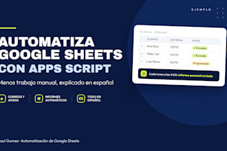 automate your google sheets with apps script, in spanish