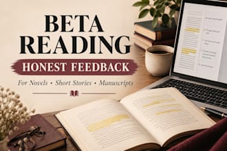 beta read your fiction manuscript and provide honest reader feedback