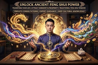 design a feng shui layout for wealth  harmony