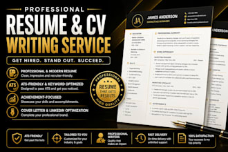 write a professional resume and CV for you