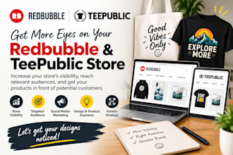 promote your redbubble and teepublic print on demand store