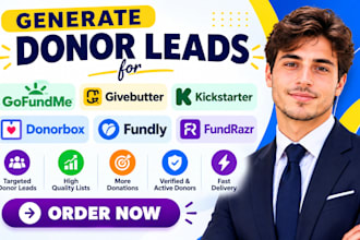 generate donor lead for gofundme givebutter kickstarter donorbox fundly fundrazr