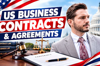 draft and review a US business contract or agreement