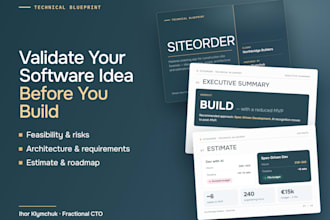 validate your app idea with a technical blueprint and estimate