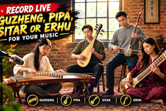 record live guzheng, pipa, sitar, or erhu for your music
