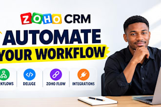 automate zoho CRM workflows using deluge zoho flow and API integration