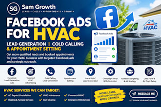 setup facebook ads for cold calling lead generation and appointment setting hvac