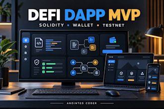 develop web3 defi dapp with solidity smart contracts, build crypto wallet, rwa