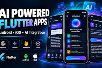 develop an ai powered flutter app for android and ios