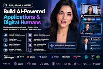 build ai receptionist meeting assistant, ai coding tutor, digital twin avatar