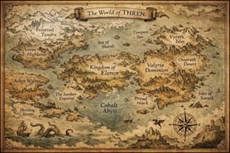 create fantasy map dnd map rpg map tabletop games worldbuilding hand drawn map