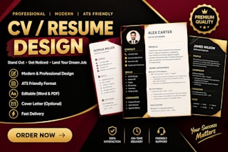 design a professional ats friendly CV resume