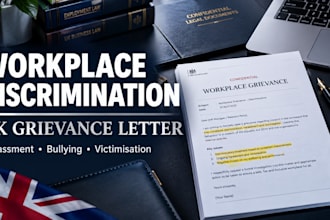 draft a UK workplace discrimination and harassment grievance letter