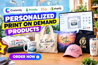 set up customily teeinblue personalized products for your print on demand store