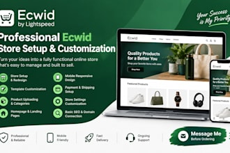 design, redesign and setup your ecwid ecommerce store