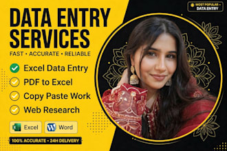 do professional data entry ms excel and typing work