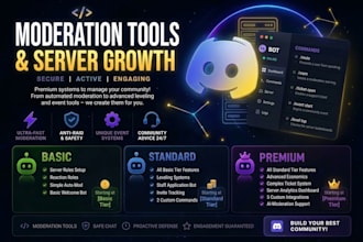 build discord server, roles, channels, bots, verification, gaming, nft, creator