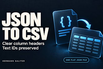 convert a small json file to CSV with clear column headers