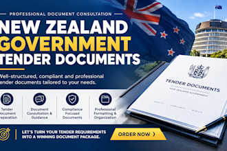 prepare professional new zealand government tender documents