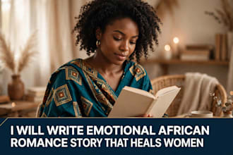 write emotional african romance and self help book for women