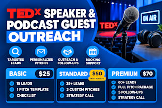 help you land tedx talks and get booked on podcasts