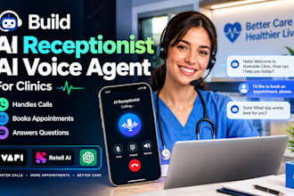 build ai receptionist for dental clinics retell ai, vapi voice agent synthflow
