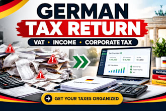 do german tax return, german vat, income tax, corporate tax, bookkeeping