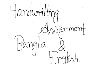 do neat and clean english and bangla handwriting assignment