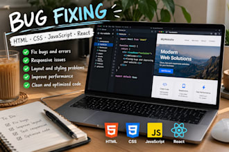 fix HTML CSS javascript and react bugs