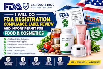 do fda registration compliance label review and import permit for food cosmetics
