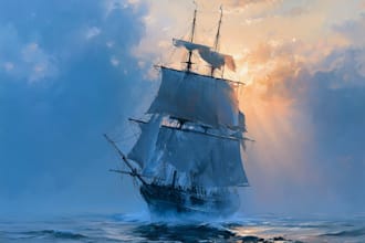 create ship oil painting for you