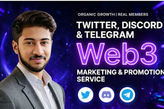 do crypto discord telegram twitter marketing and promotion