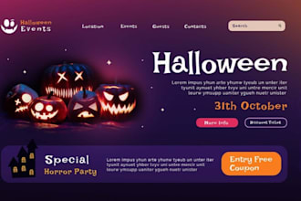design wix halloween party rental website event website haunted house website