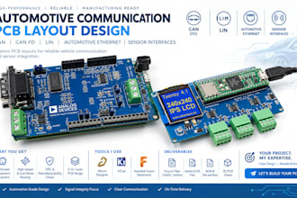design can, can fd, lin, automotive ethernet and sensor interface pcb layouts