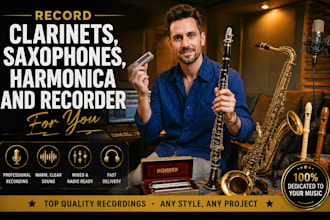 record clarinets, saxophones, harmonica and recorder for you