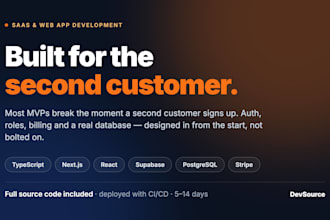 build your saas web app with authentication, database and stripe billing