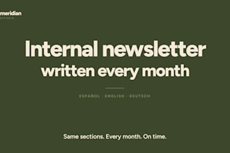 write your bilingual internal newsletter in spanish, english or german