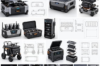 design drone docking stations, charging docks, uav ground equipment in 3d