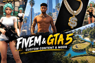 create custom fivem minimap, ped, character, chain, tattoos, game resources