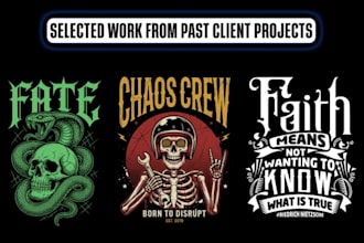do t shirt design typography and custom t shirt graphic tee